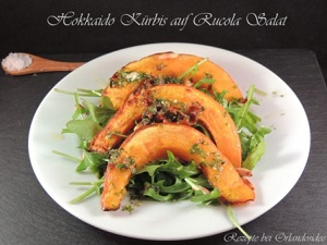 Hokkaido K�rbis auf Rucola Salat Orlandosidee Rezepte